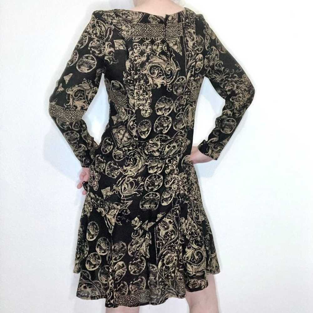 Vintage black and brown dress - image 4
