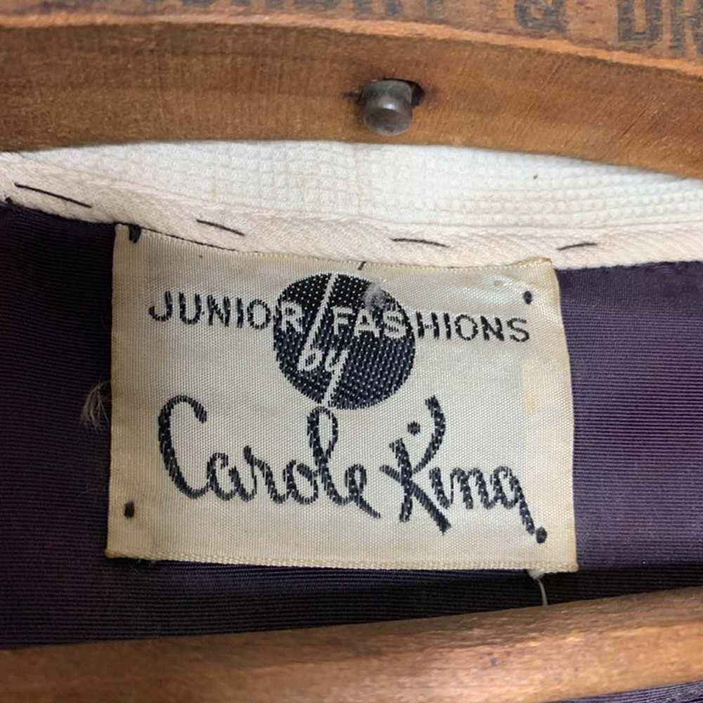 Vintage Carole King 1930's Royal Purple Sateen Ca… - image 5