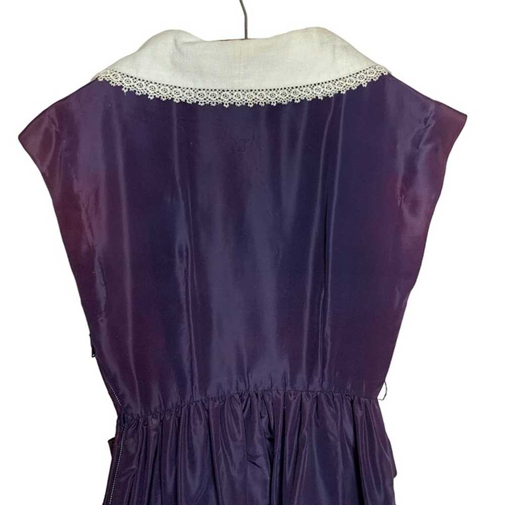 Vintage Carole King 1930's Royal Purple Sateen Ca… - image 6