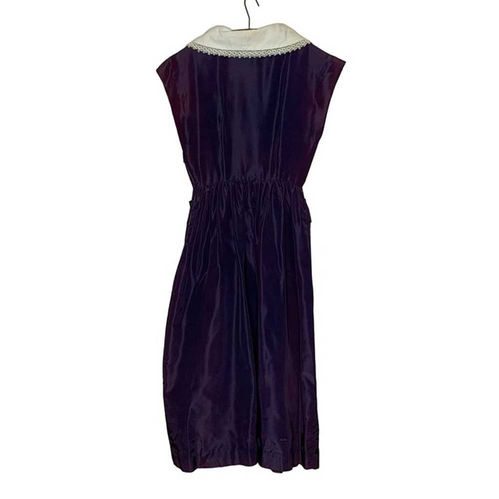 Vintage Carole King 1930's Royal Purple Sateen Ca… - image 9