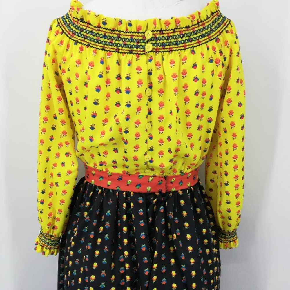 Vintage Youth Guild 70s Floral Dress Size XS? Max… - image 10