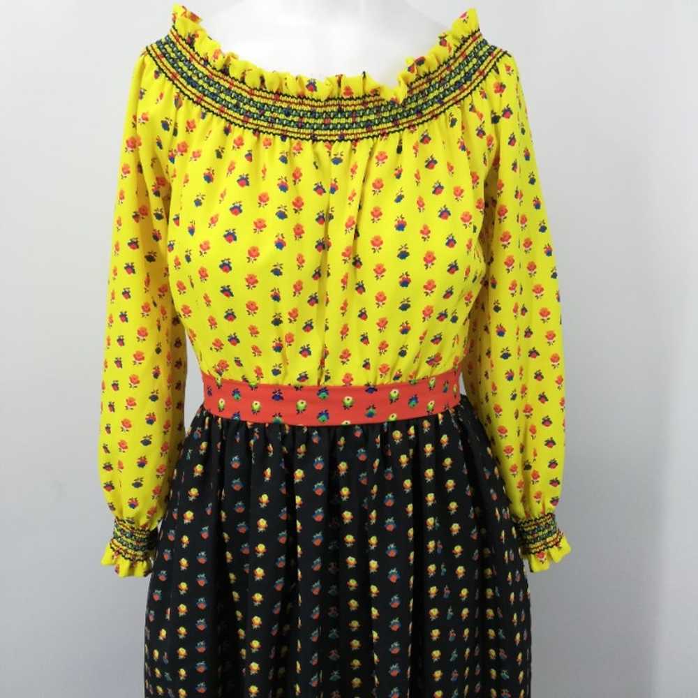 Vintage Youth Guild 70s Floral Dress Size XS? Max… - image 4