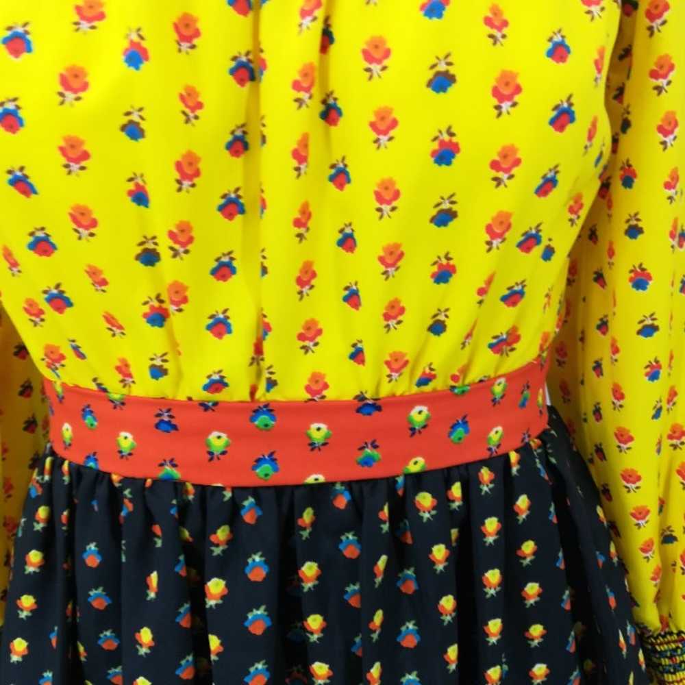 Vintage Youth Guild 70s Floral Dress Size XS? Max… - image 6