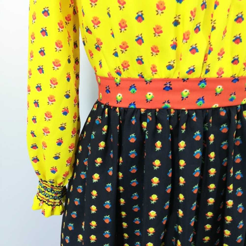 Vintage Youth Guild 70s Floral Dress Size XS? Max… - image 7
