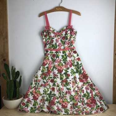 Elevenses Pink/White Floral Pinup Dress