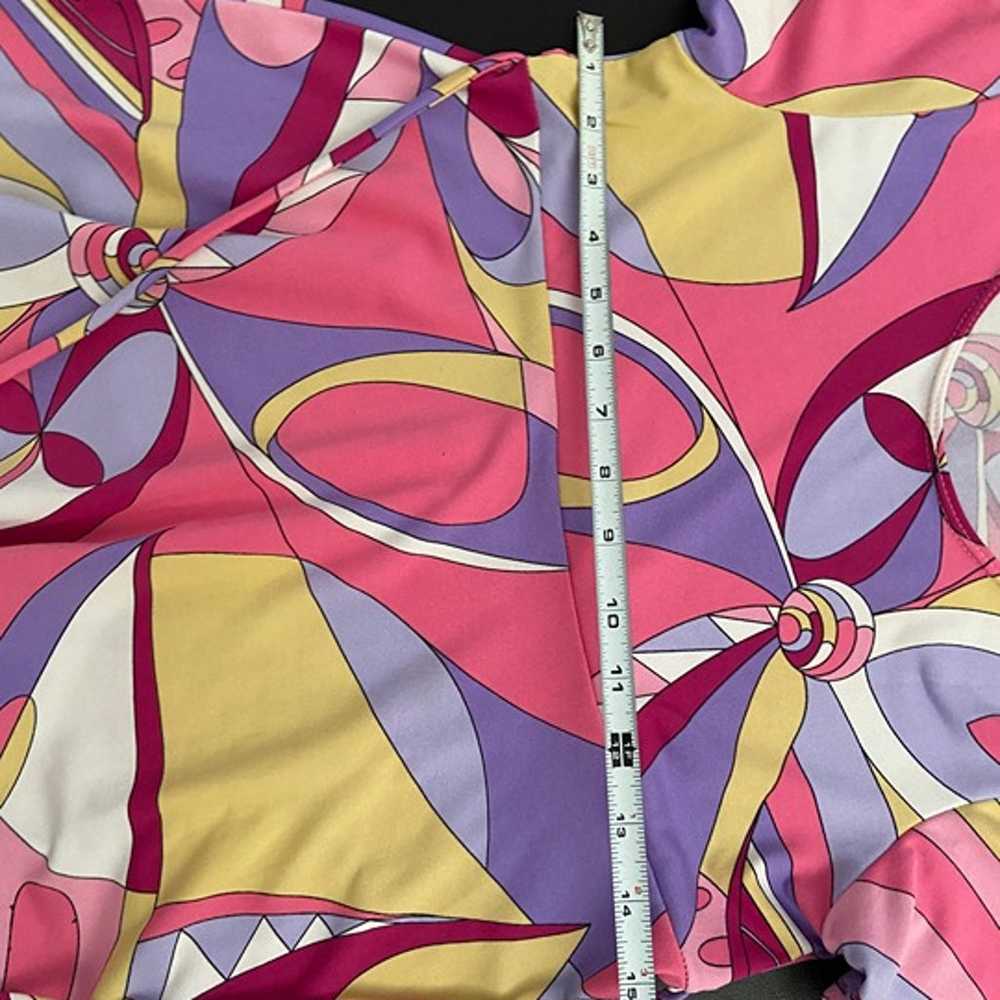 Pucci Dress 1960s Mini with Pink Op Art Print - S… - image 5