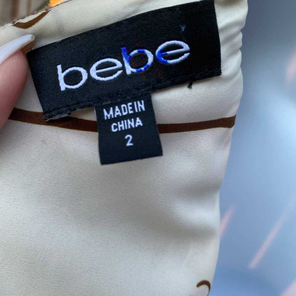 Vintage 90’s Bebe Womens Brown Wool Embossed Leat… - image 8