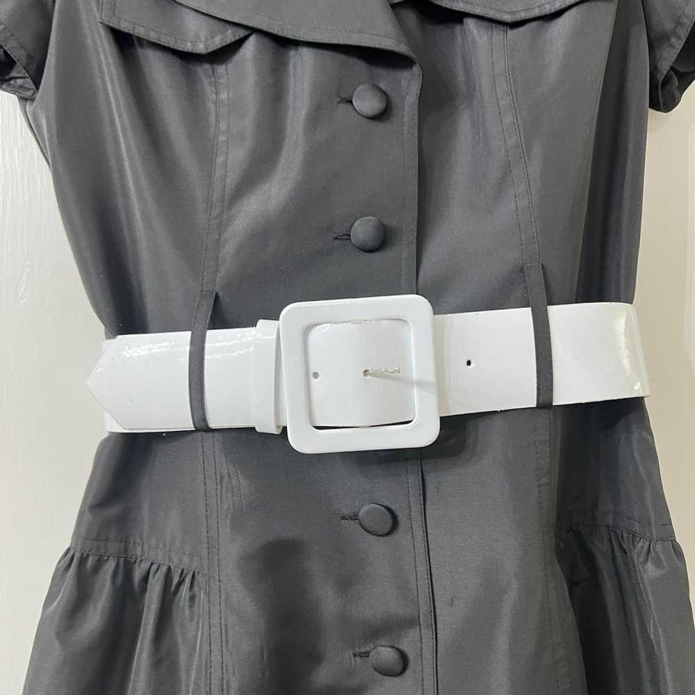 Rickie freeman for Teri John black belted midi dr… - image 3