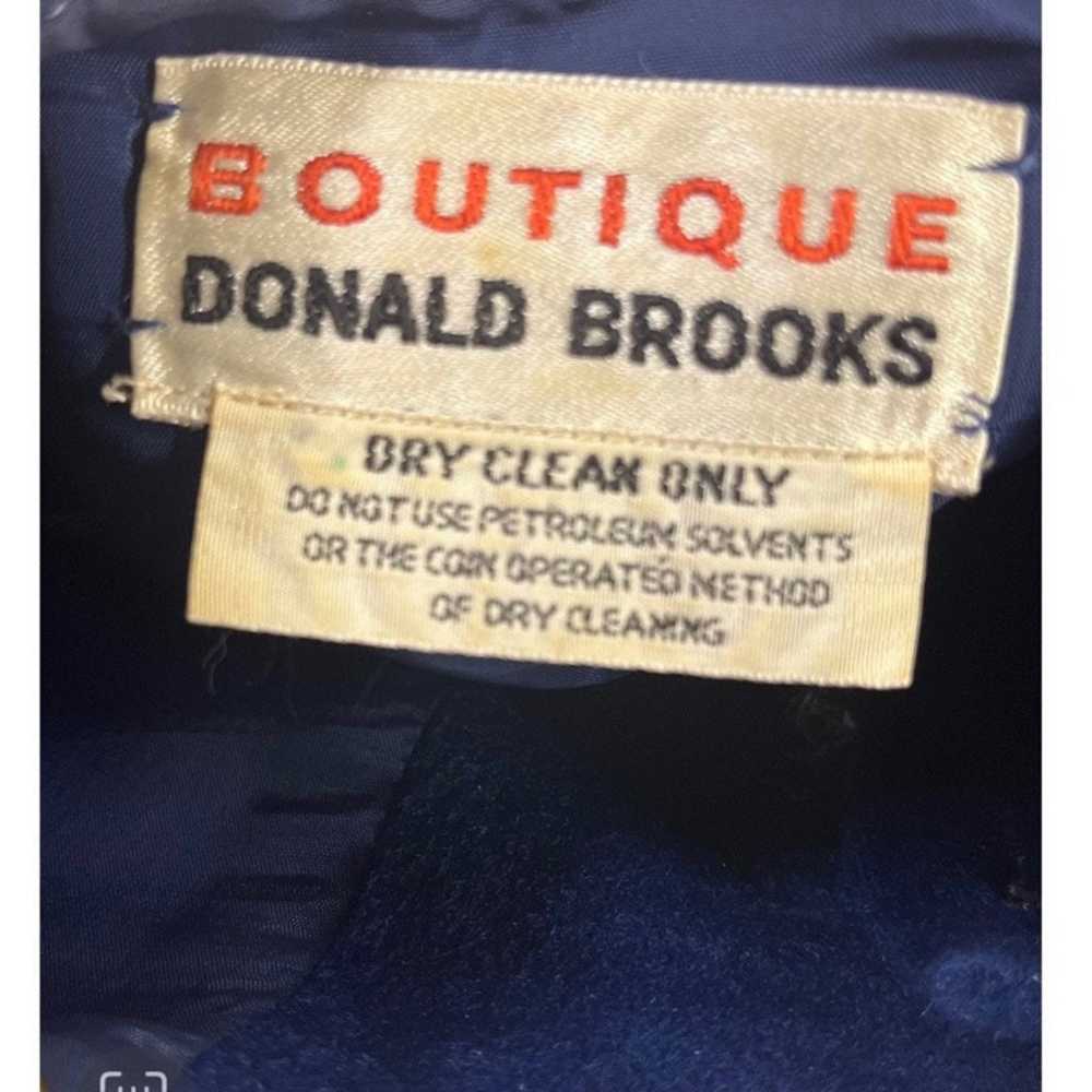 Donald Brooks Boutique Blue Velour Babydoll Dress… - image 4