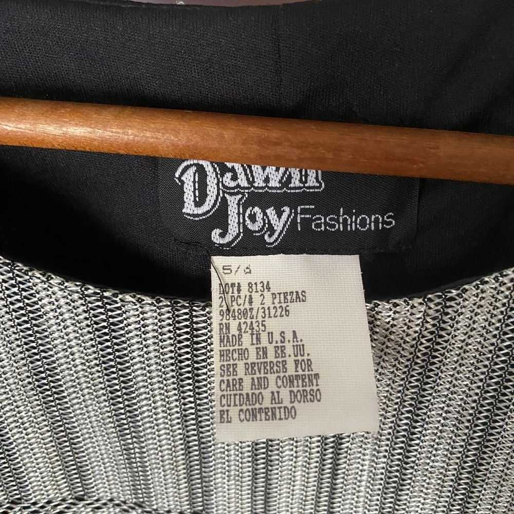 Vintage 90s Dawn Joy Fashions Silver Floral Slip … - image 2