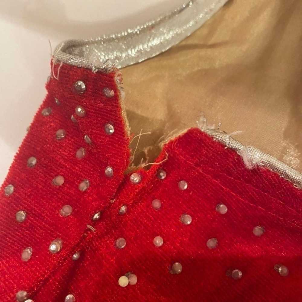Beautiful Jeweled Red Indian Pakistani Dress - image 5