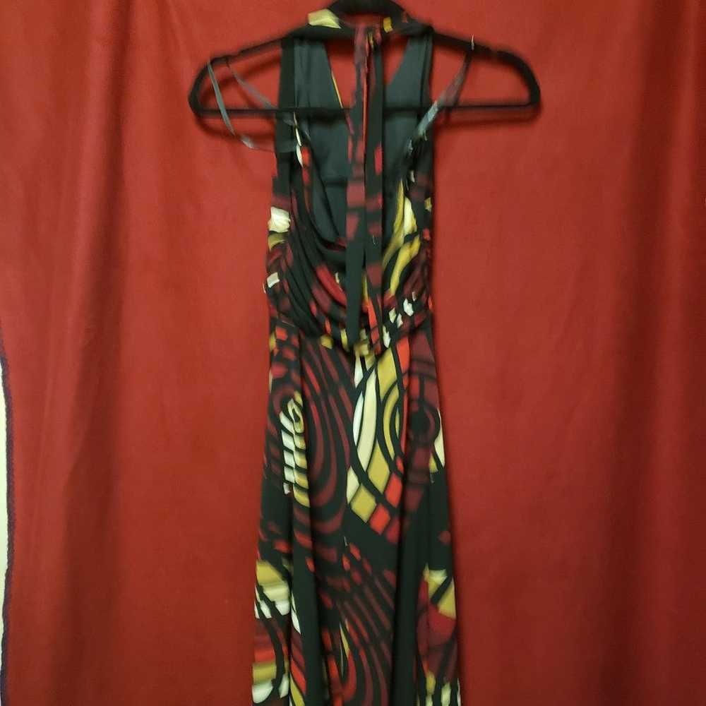 VINTAGE- MY MICHELLE ABSTRACT HALTER DRESS/S/GPLC - image 4