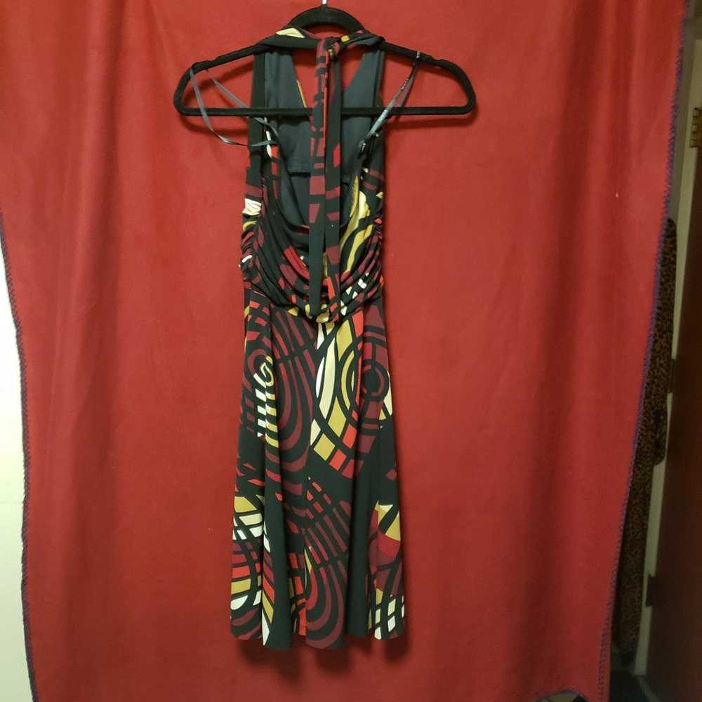 VINTAGE- MY MICHELLE ABSTRACT HALTER DRESS/S/GPLC - image 5