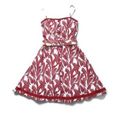 Ruby Rox red and white dress with belt - image 1