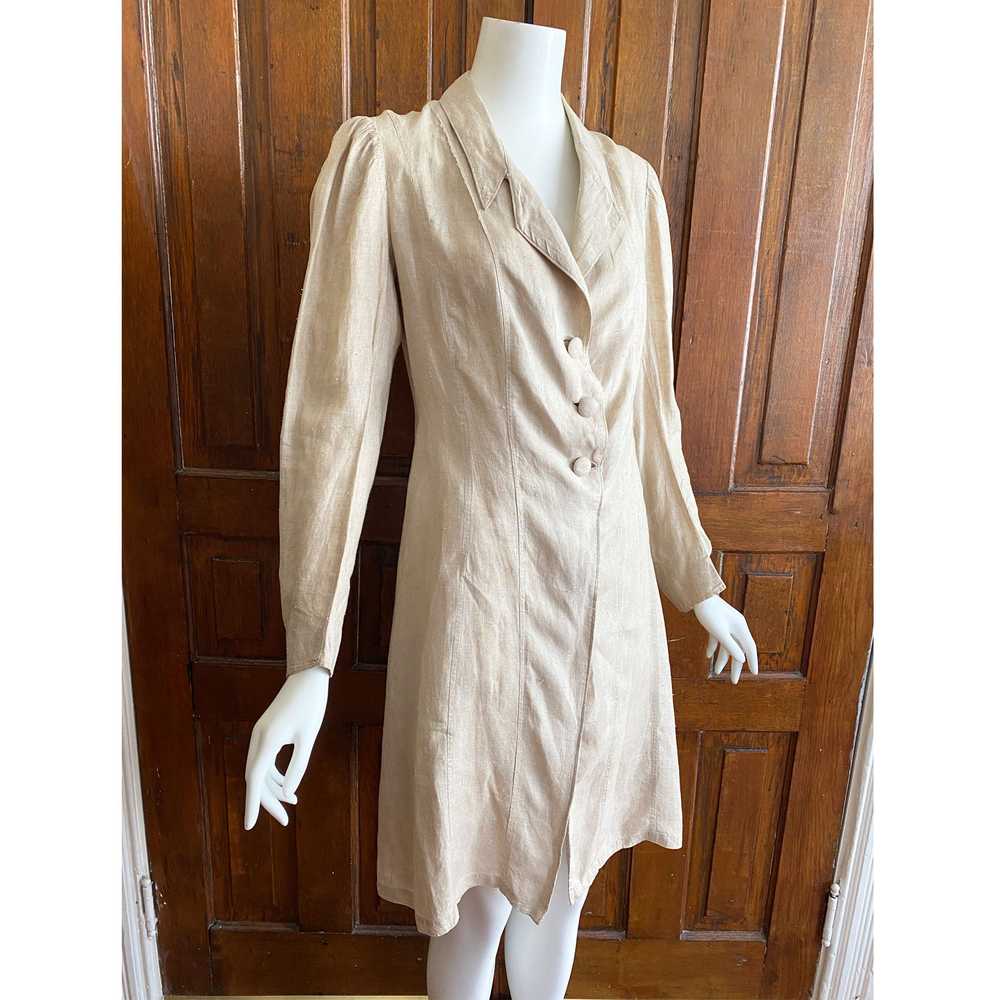 Antique Edwardian Linen Jacket - image 2