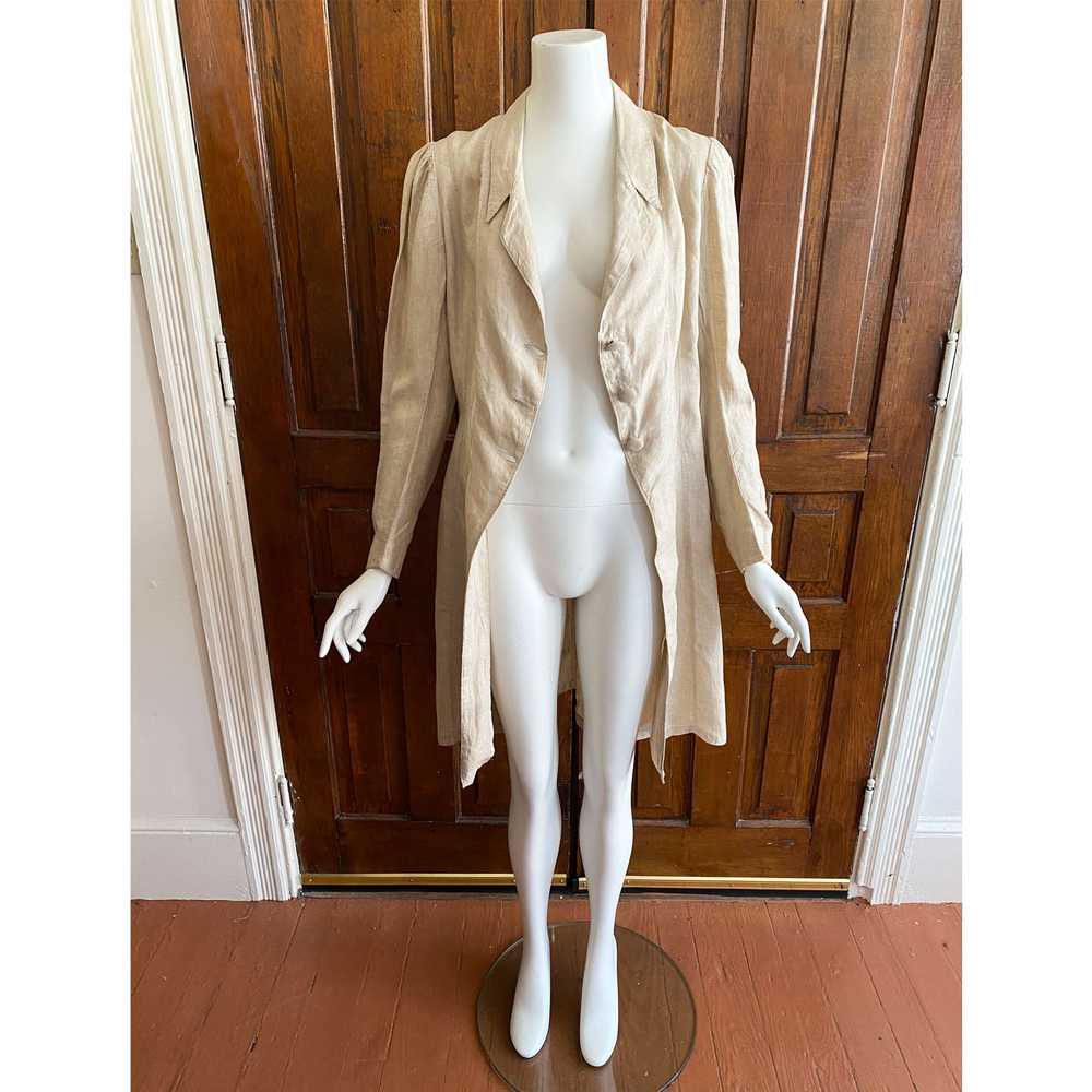 Antique Edwardian Linen Jacket - image 3