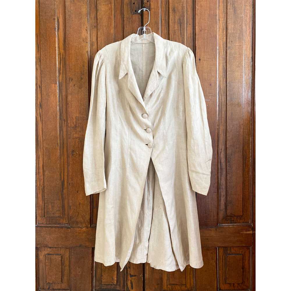 Antique Edwardian Linen Jacket - image 7