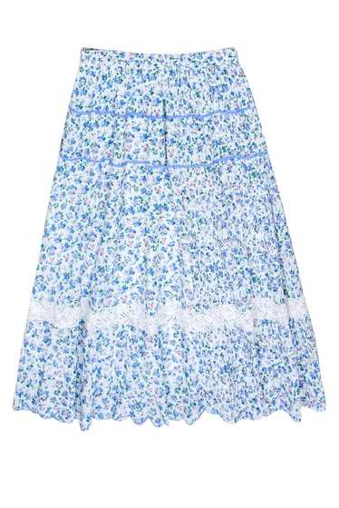 LoveShackFancy - Floral Print Midi Prairie Skirt S