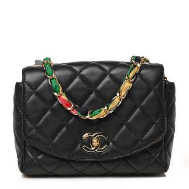 CHANEL Lambskin Mixed Fibers Quilted Cocovado Flap
