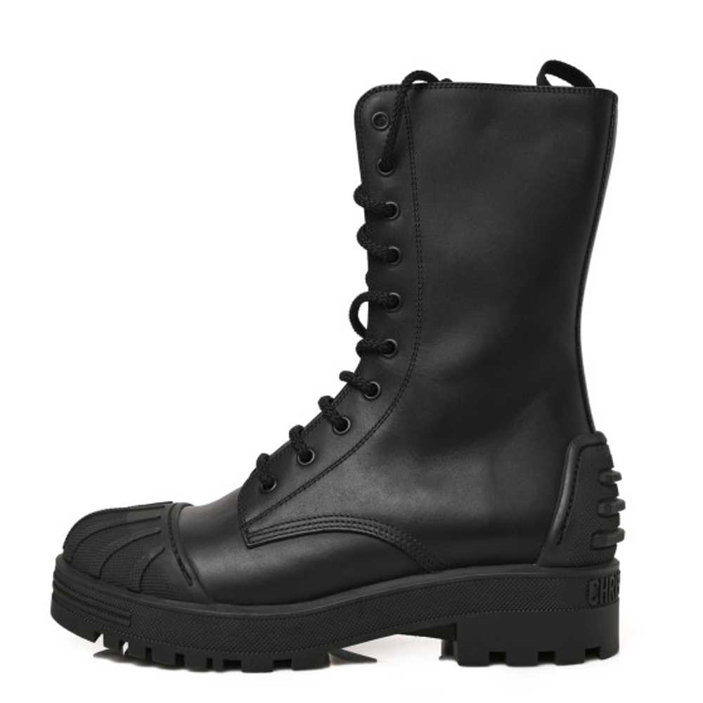 CHRISTIAN DIOR Calfskin Rubber Dioriron Boots 38.… - image 1