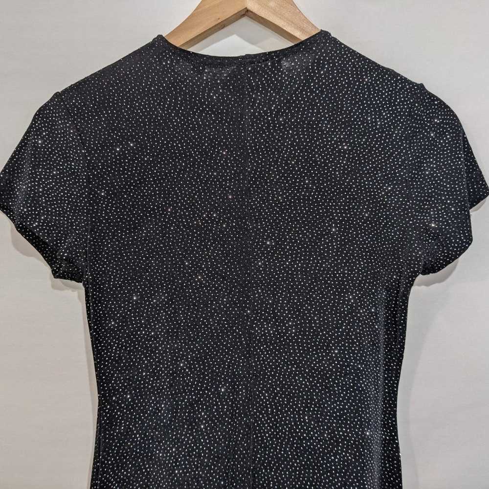 Vintage Marian & Maral Sparkly Short Sleeved Cock… - image 6