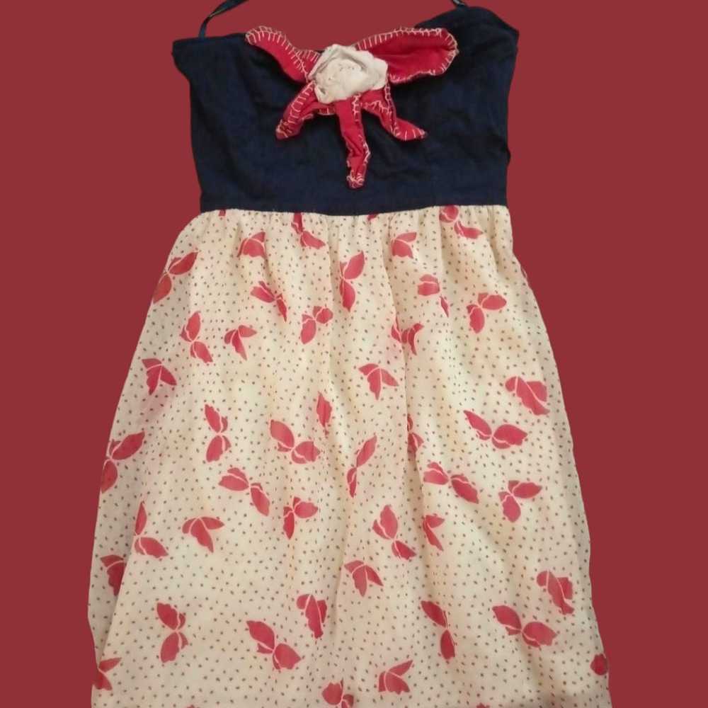 Judith March Vintage Strapless Mini Dress Size Sm… - image 1