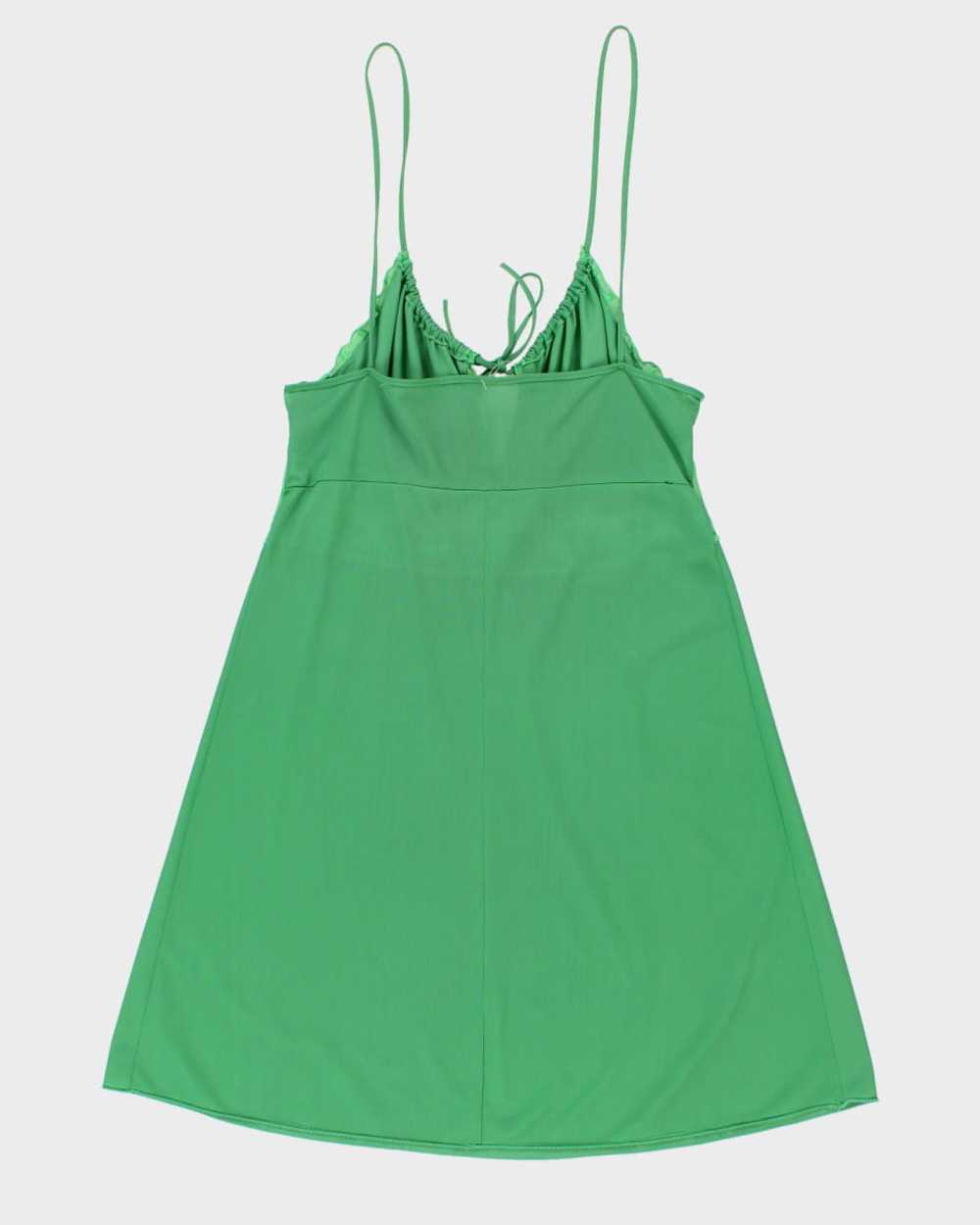 Vintage Darling Embroidered Green Slip Dress - XS - image 2