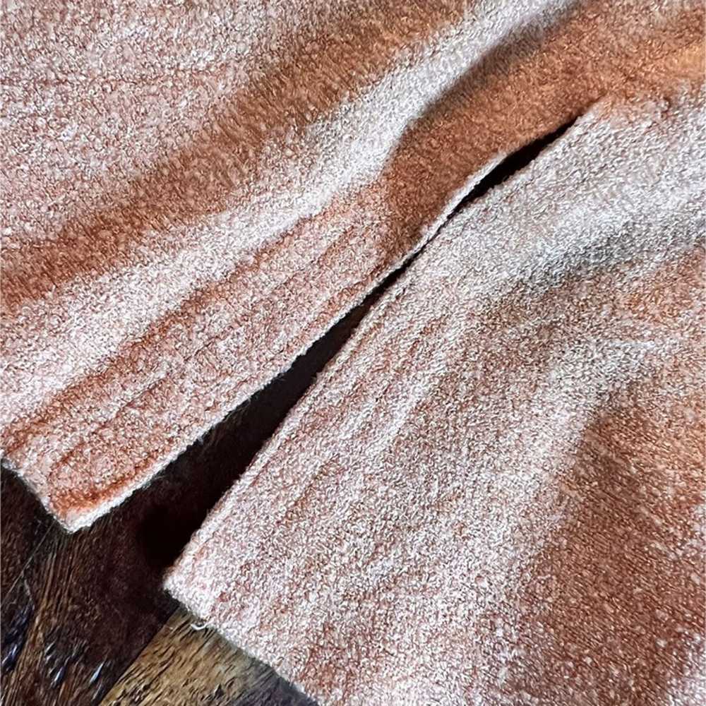 Vintage handmade peach textured knit dress S - image 6