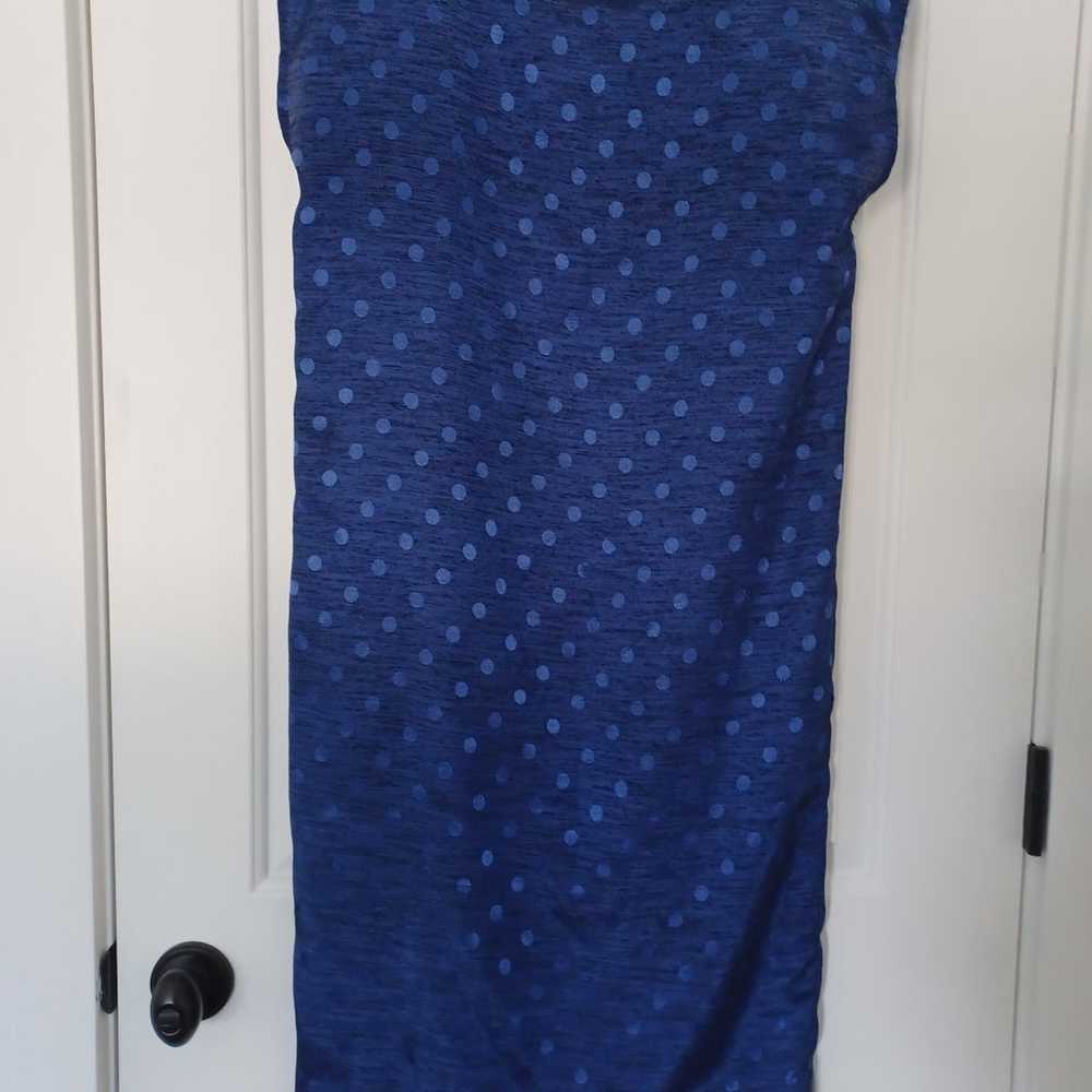 Vintage dotted blue, A-line,  Patty O'Neil dress,… - image 1