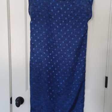 Vintage dotted blue, A-line,  Patty O'Neil dress,… - image 1