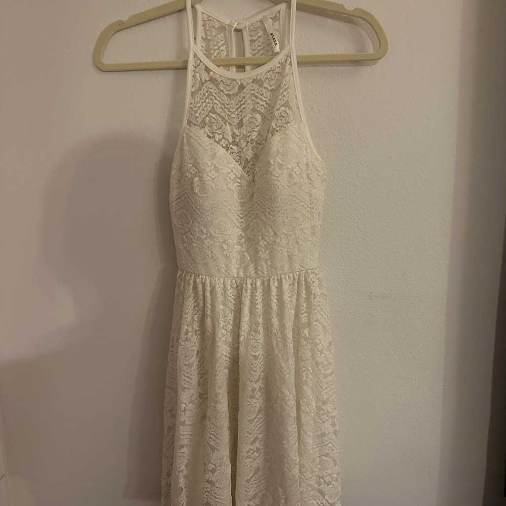 Vintage white lace dress size small - image 2