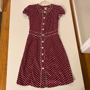 Vintage 50's Womens Polka Dot Dress - image 1