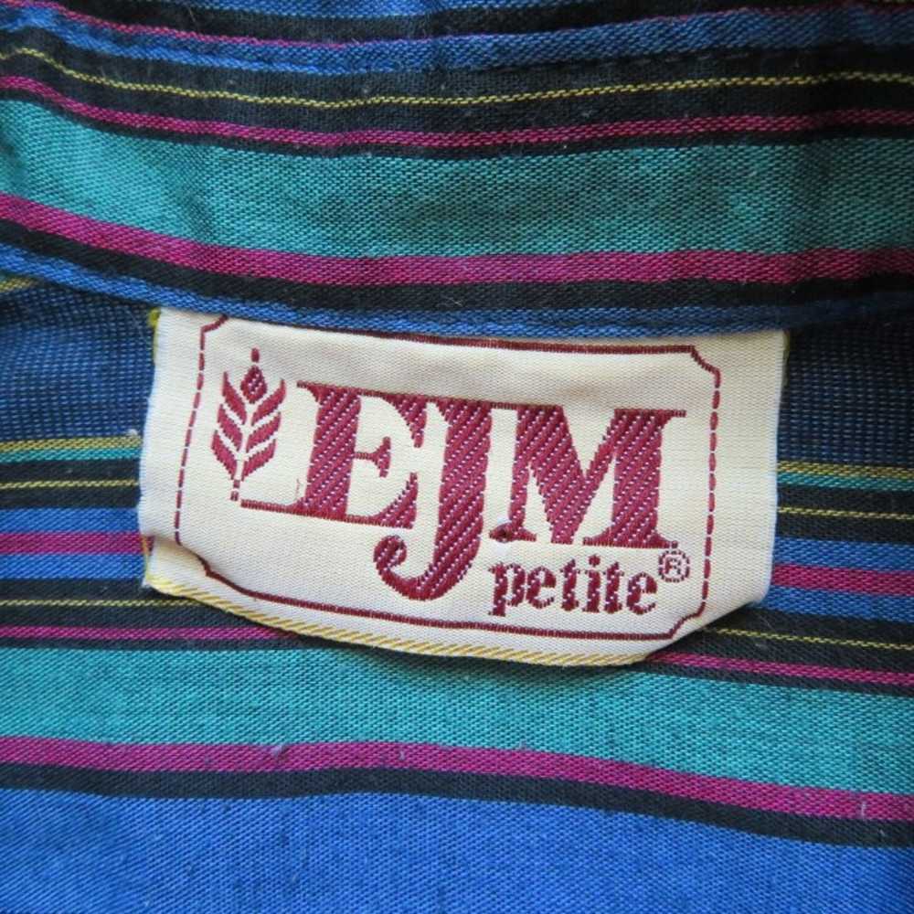 Vintage 1970s or 1980s EJM Petite Striped Shirtdr… - image 3