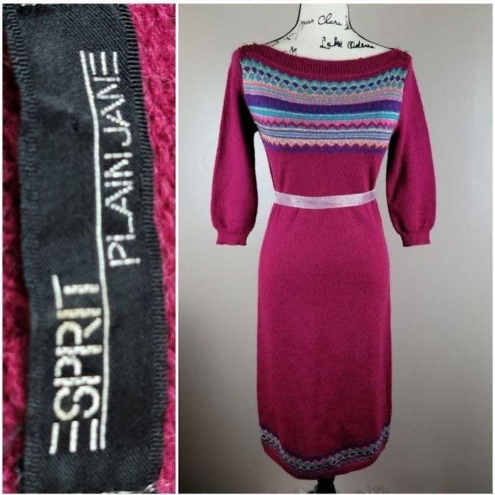 Esprit VTG 80's Plain Jane Knit Dress - image 3