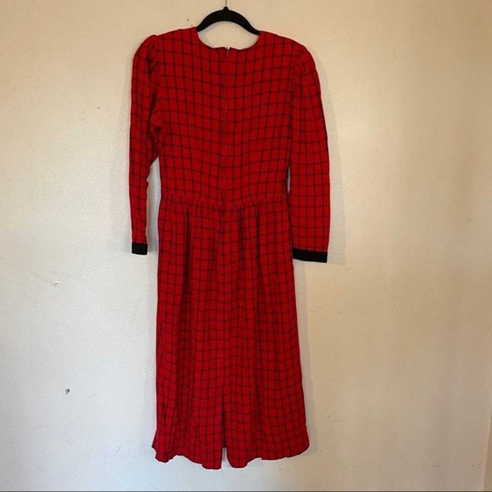 Vintage J. Christopher Plaid Midi Dress - image 2
