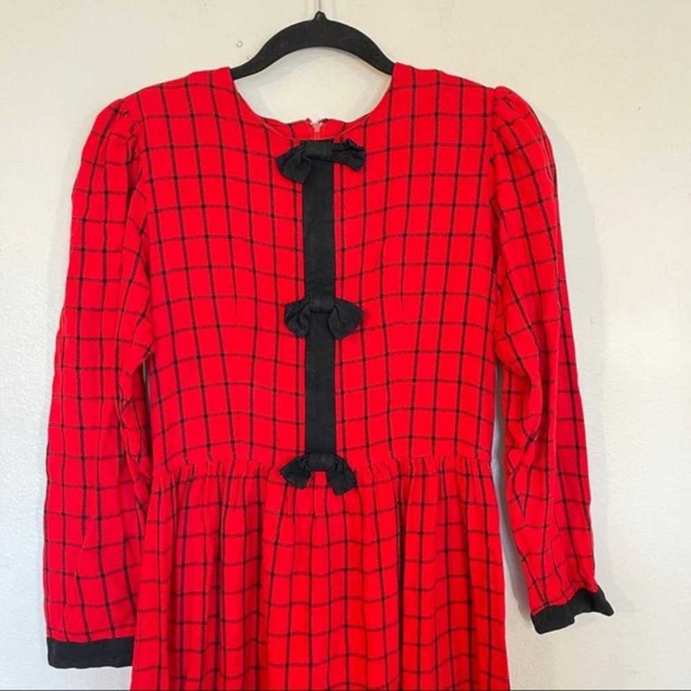 Vintage J. Christopher Plaid Midi Dress - image 3