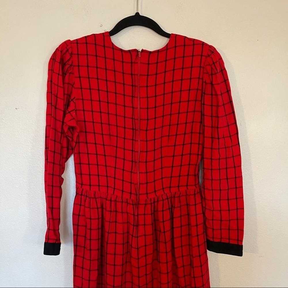Vintage J. Christopher Plaid Midi Dress - image 4