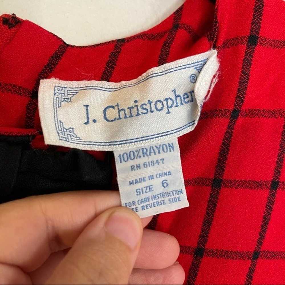 Vintage J. Christopher Plaid Midi Dress - image 9