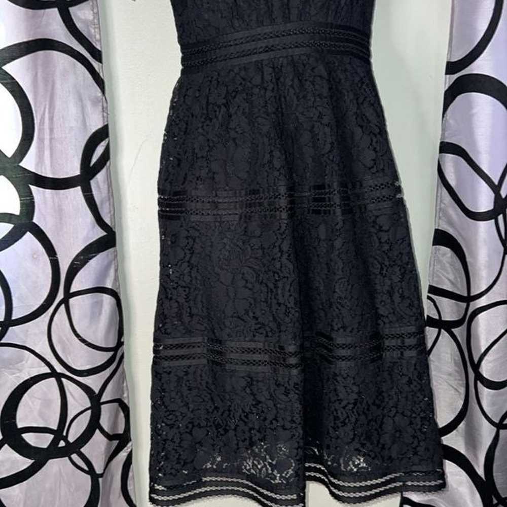 Ellassay size small black 50s style lace embroide… - image 3