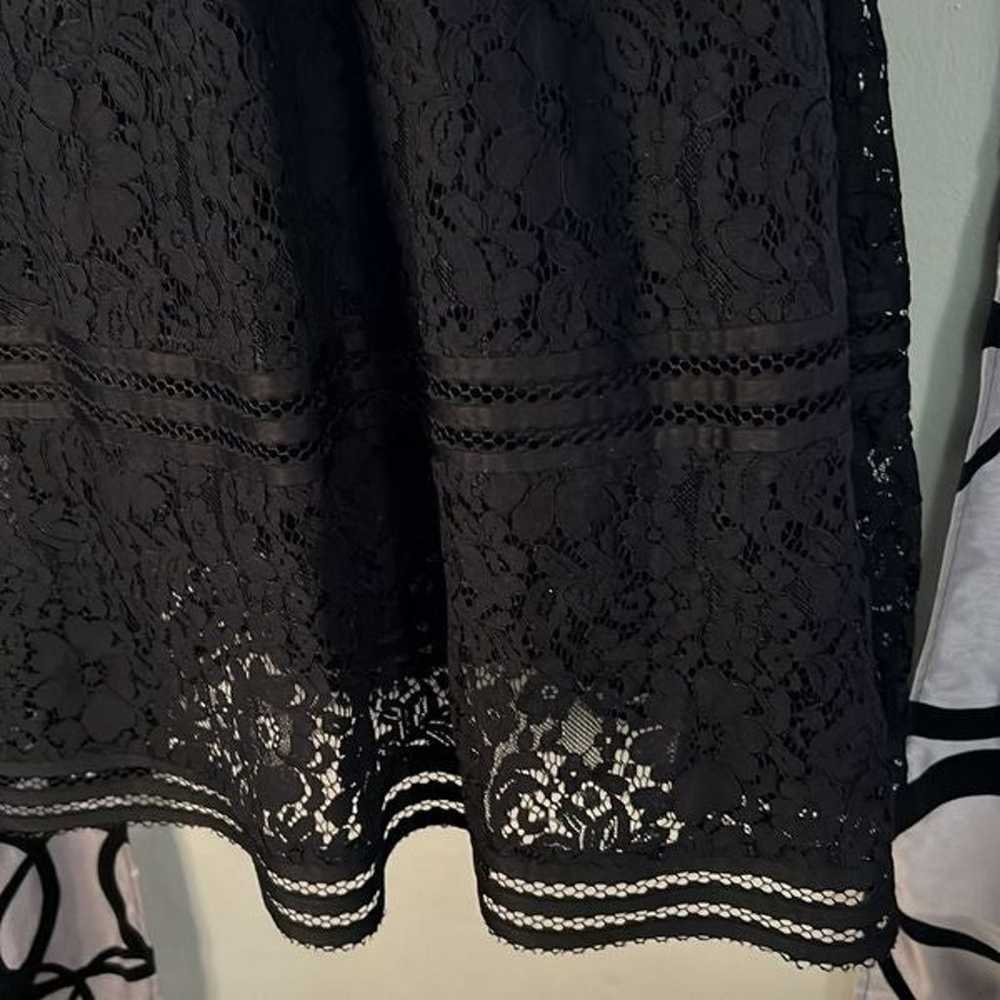 Ellassay size small black 50s style lace embroide… - image 8
