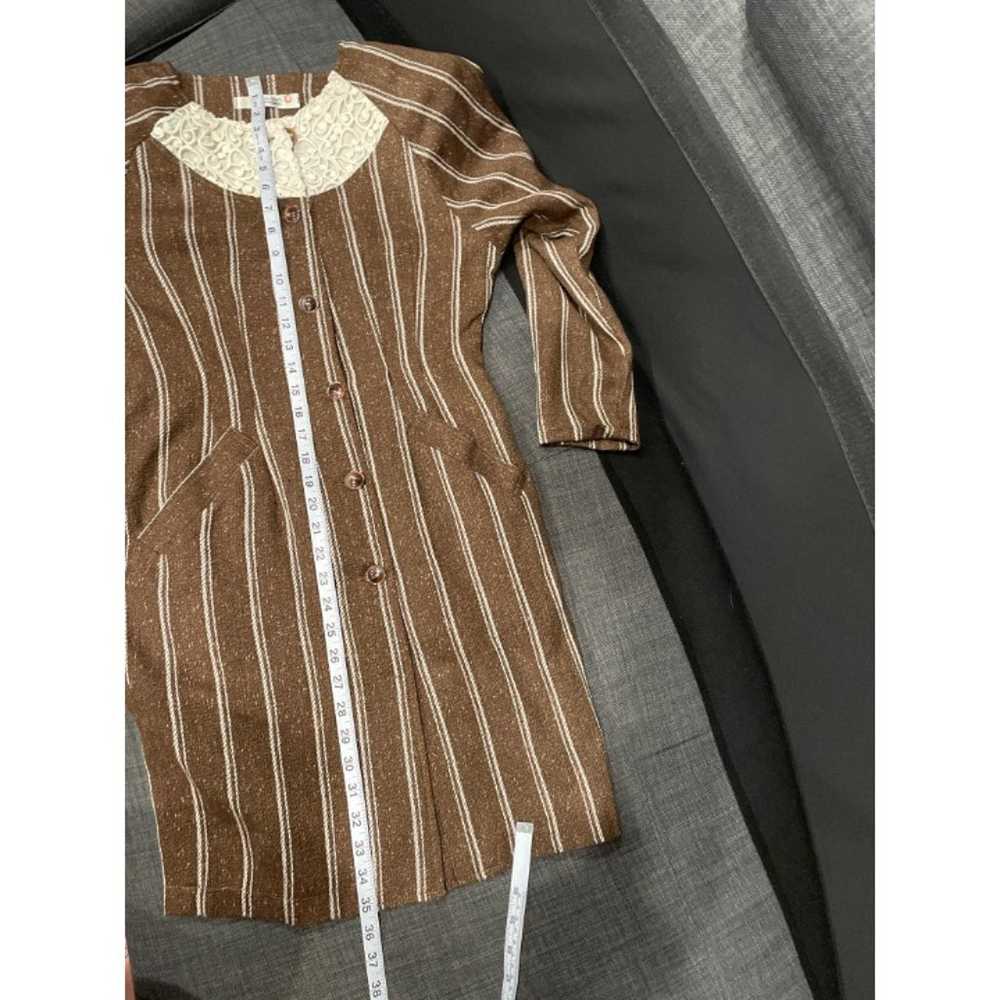 Shauchazen Vintage Flannel Brown Vertical Striped… - image 7