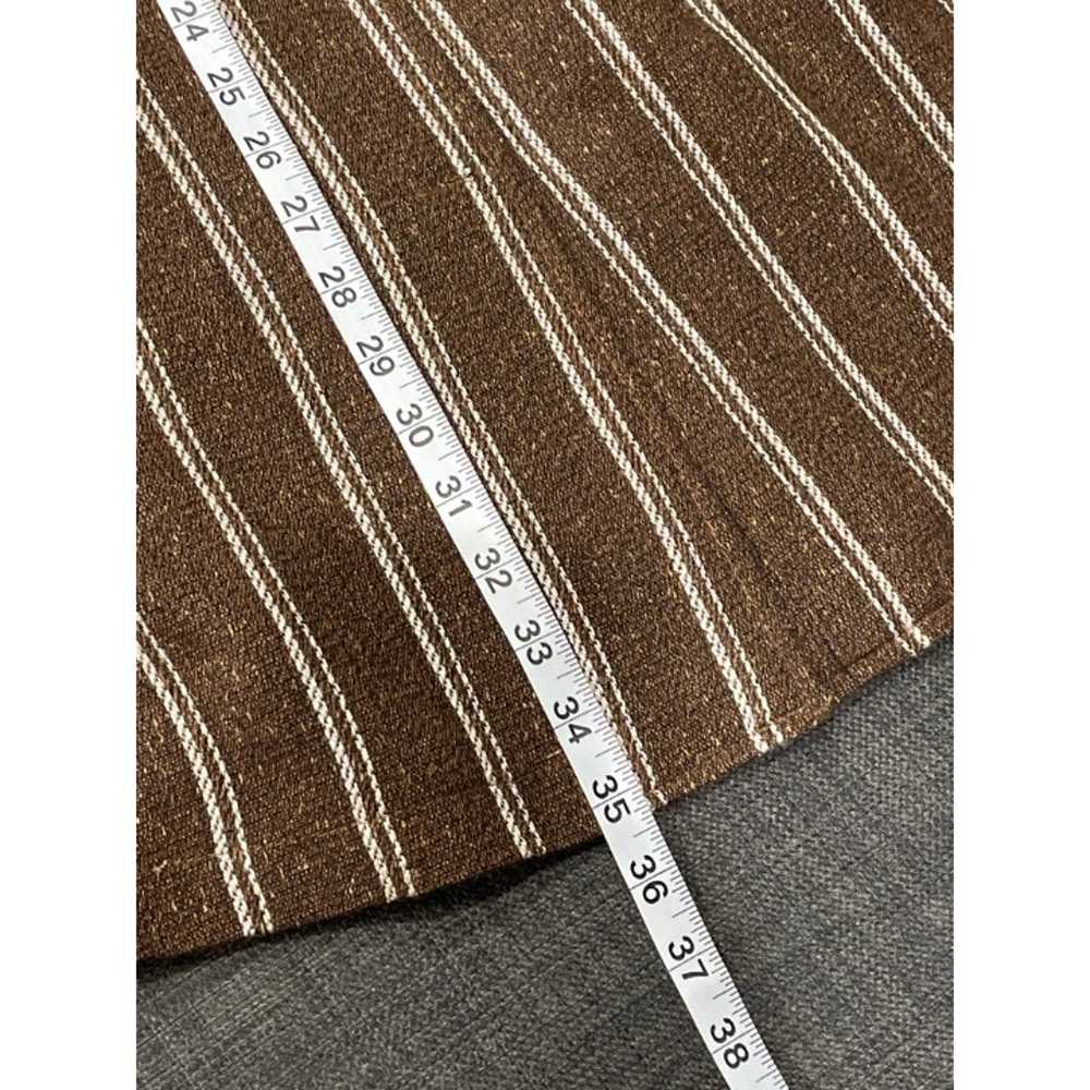 Shauchazen Vintage Flannel Brown Vertical Striped… - image 8