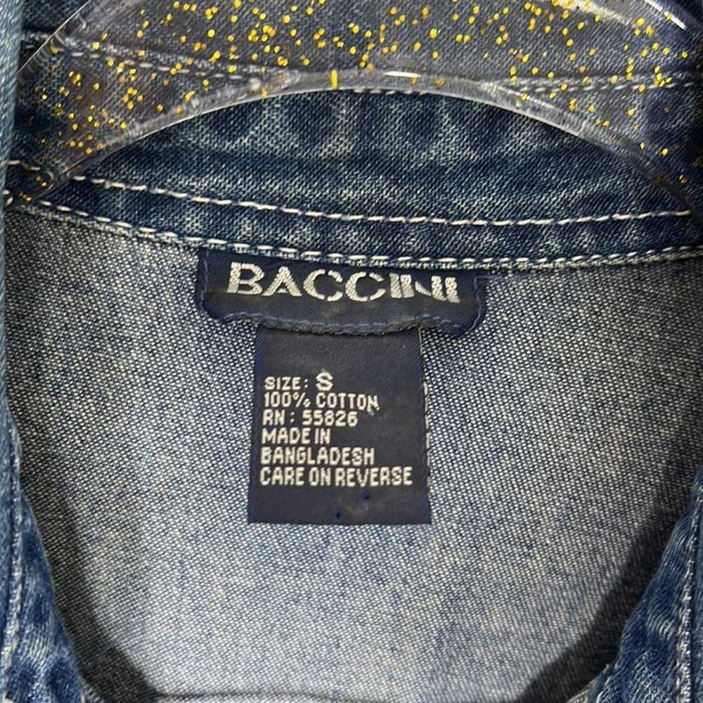 Baccini denim button up mini dress - image 6