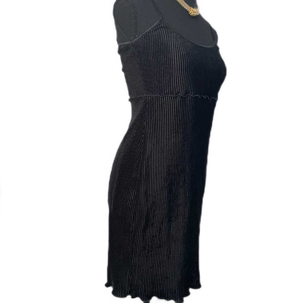 VINTAGE 90’s Ribbed Velvet Cami Mini Dress Women’… - image 2