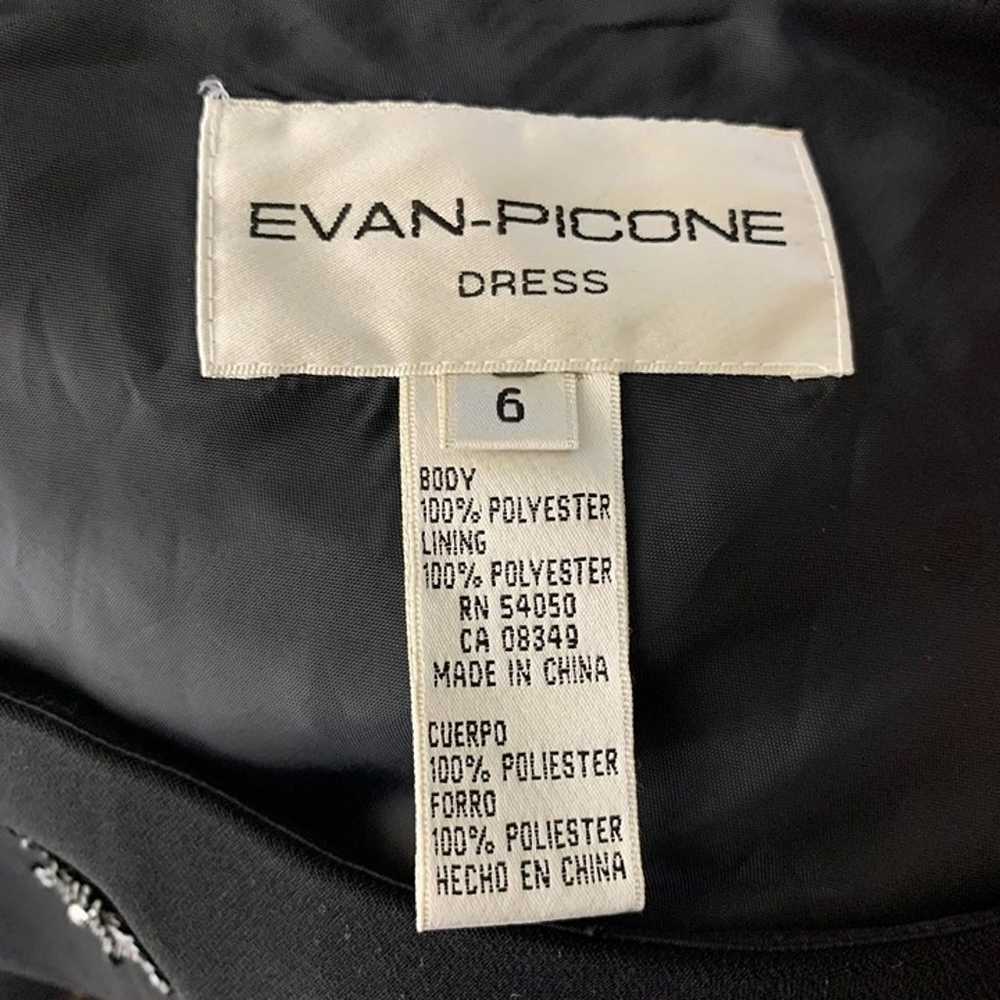 Vintage Evan Picone Beaded Sheath Dress 6 Black L… - image 6