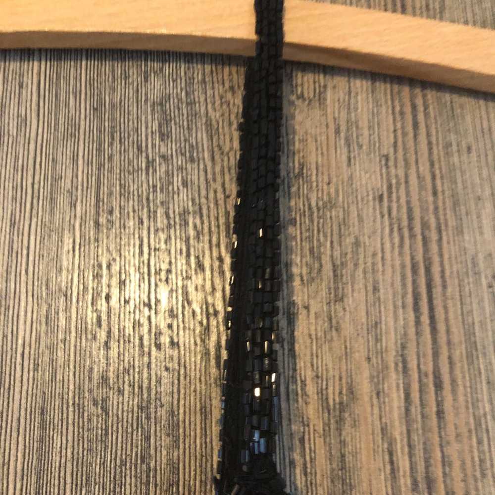 Black Cocktail Dress Handmade Vintage Size S Bead… - image 4