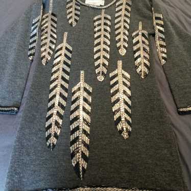 Adrienne Vittadini Sport Sweater Large L Womens Vintage Cotton Blend  Pattern 