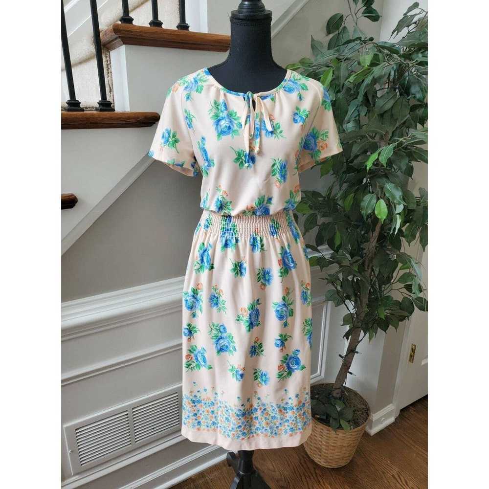 Haypence Floral Round Neck Vintage Dress - image 1