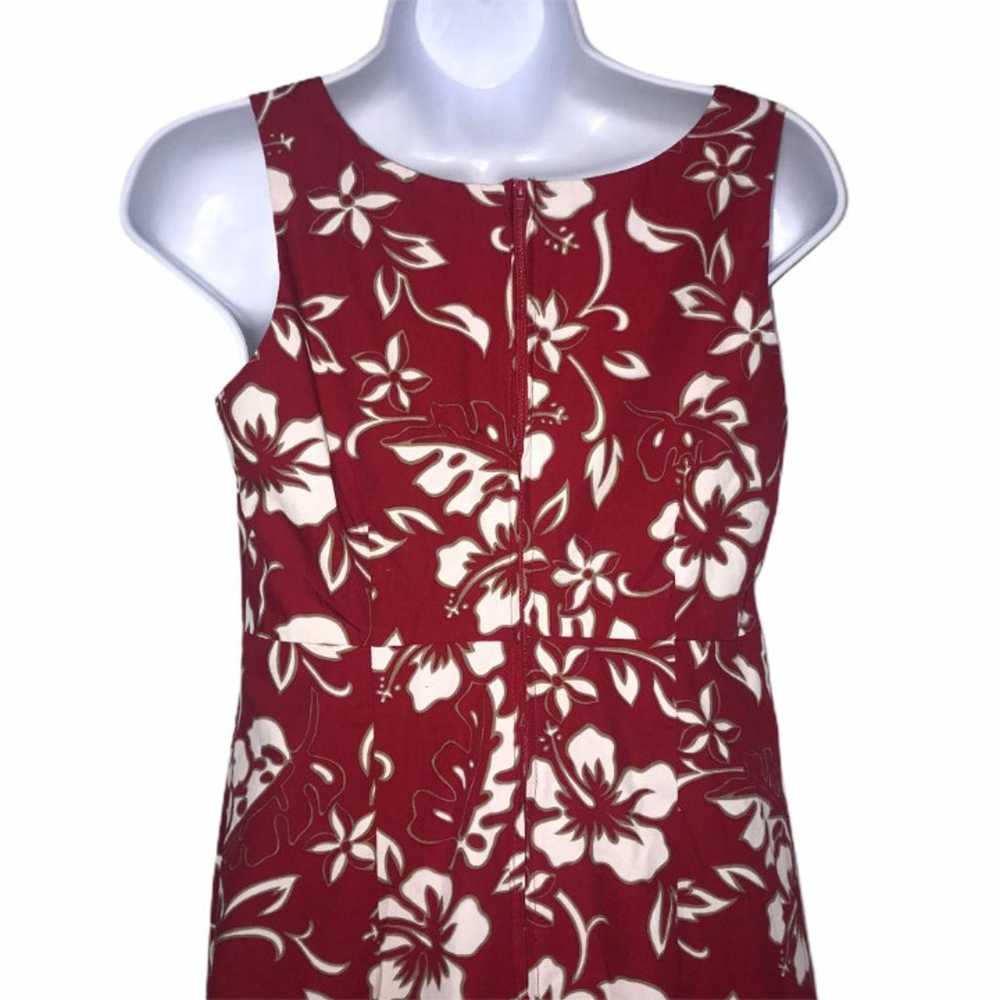 Hilo Hattie Red Floral Hawaiian Dress 6 - image 8