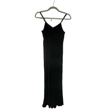 Vintage Flax by Jeanne Engelhart Slinky Knit Black Dress Size